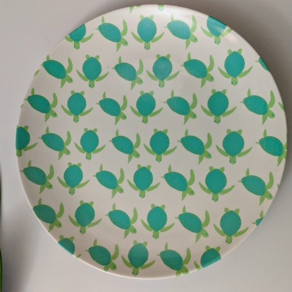 Sigrid Olsen Fish Melamine Side 4 Plates Nautical Beach Print - Picture 6 of 7